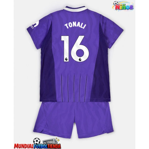 Camiseta Tottenham Hotspur Sandro Tonali #16 Tercera Equipación Replica 2026-27 para niños mangas cortas (+ Pantalones cortos)